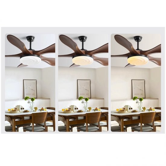 Noiseless ABS Fan Blades 48'' 58''Home Decorative Ceiling Fan With Lamp Reversible Motor Suitable for Summer and Winter