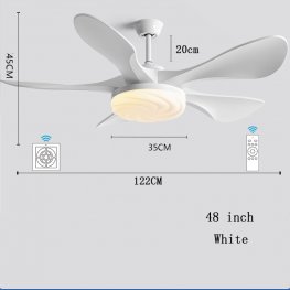 Noiseless ABS Fan Blades 48'' 58''Home Decorative Ceiling Fan With Lamp Reversible Motor Suitable for Summer and Winter