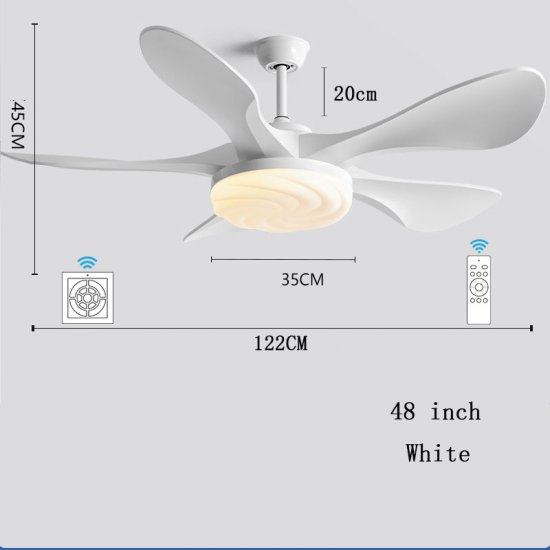 Noiseless ABS Fan Blades 48'' 58''Home Decorative Ceiling Fan With Lamp Reversible Motor Suitable for Summer and Winter