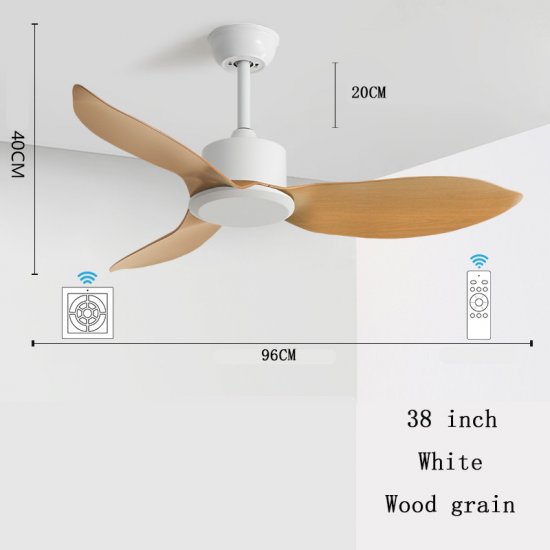 38/48 Inch ABS Solid 3 Blade Ceiling Fans with Reversible Motor Suitable for Living Room & restaurant