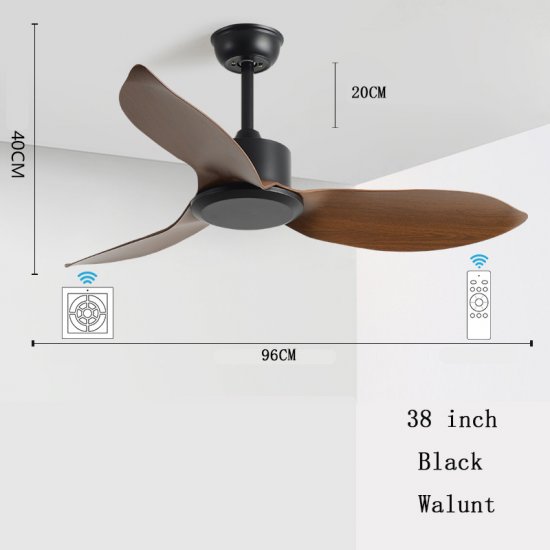 38/48 Inch ABS Solid 3 Blade Ceiling Fans with Reversible Motor Suitable for Living Room & restaurant