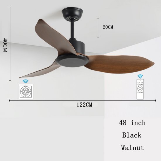 38/48 Inch ABS Solid 3 Blade Ceiling Fans with Reversible Motor Suitable for Living Room & restaurant