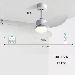 Modern Simple 38 Inch 48 Inch Pure Copper DC Motor Remote Control ABS Blade Led Ceiling Fan With Light