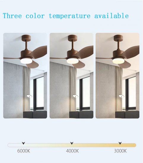 Modern Simple 38 Inch 48 Inch Pure Copper DC Motor Remote Control ABS Blade Led Ceiling Fan With Light