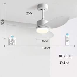 Modern Simple 38 Inch 48 Inch Pure Copper DC Motor Remote Control ABS Blade Led Ceiling Fan With Light