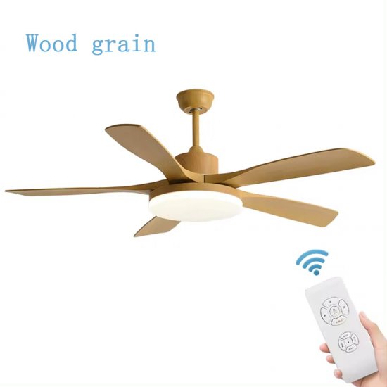 48 Inch New Modern Design Frequency Conversion Remote Control 5 ABS Blades Ceiling Fan With Light