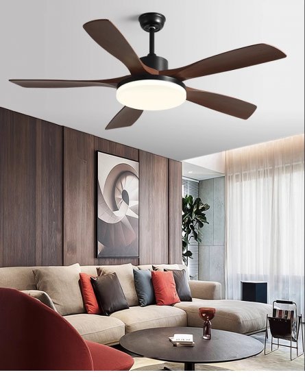 48 Inch New Modern Design Frequency Conversion Remote Control 5 ABS Blades Ceiling Fan With Light