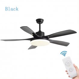 56 Inch Three Color Temperature Optional ABS Blade Double Control Decoration Ceiling Fan Light