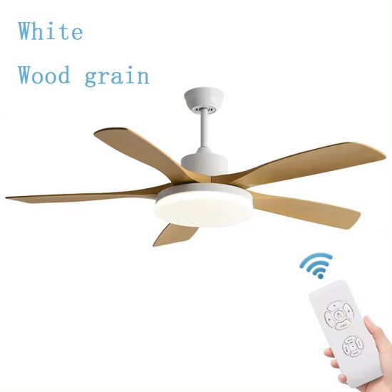 56 Inch Three Color Temperature Optional ABS Blade Double Control Decoration Ceiling Fan Light