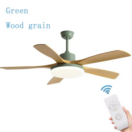 56 Inch Three Color Temperature Optional ABS Blade Double Control Decoration Ceiling Fan Light