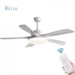 56 Inch Three Color Temperature Optional ABS Blade Double Control Decoration Ceiling Fan Light