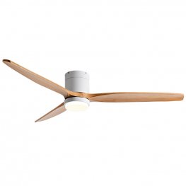 High quality retro ceiling fan 42 inch wood leaf energy-saving BLDC ceiling fan with 24W LED light