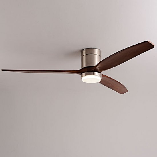 High quality retro ceiling fan 42 inch wood leaf energy-saving BLDC ceiling fan with 24W LED light