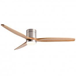 High quality retro ceiling fan 42 inch wood leaf energy-saving BLDC ceiling fan with 24W LED light