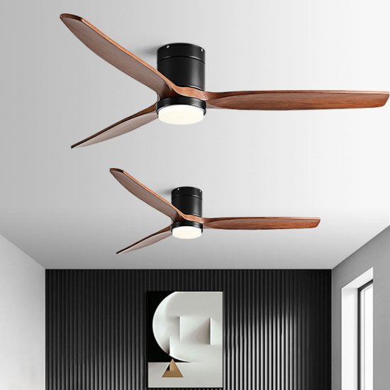 Modern decoration wooden 52 inch ceiling fans with remote control ceiling fan with light