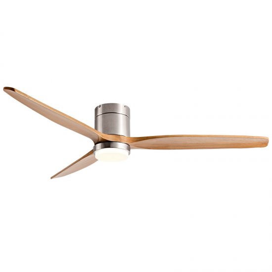 56 inch 3 solid wood blade BLDC ceiling light fan LED intelligent ceiling fan modern minimalist style remote control ceiling fan