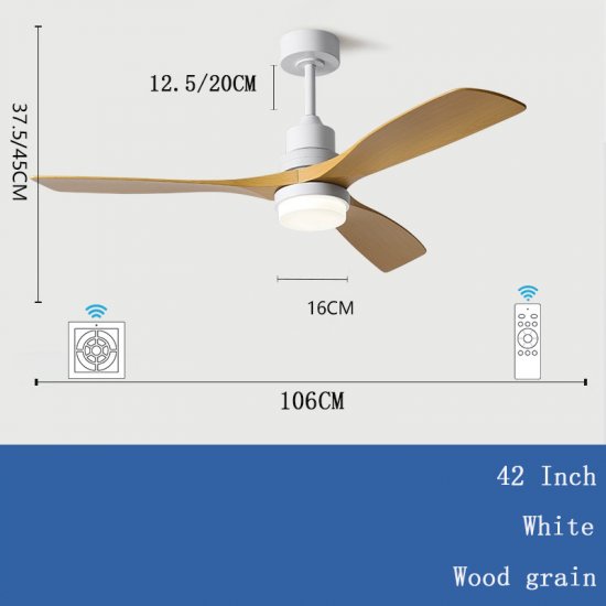 Hot Selling 42 52 Inch Bldc Ceil Fan Lamp Modern Simple Remote Control Decorative Led Ceiling Fan With Light