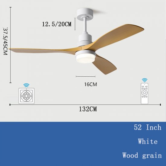 Hot Selling 42 52 Inch Bldc Ceil Fan Lamp Modern Simple Remote Control Decorative Led Ceiling Fan With Light