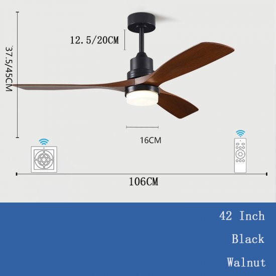 Hot Selling 42 52 Inch Bldc Ceil Fan Lamp Modern Simple Remote Control Decorative Led Ceiling Fan With Light