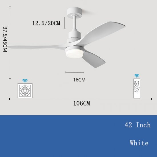 Hot Selling 42 52 Inch Bldc Ceil Fan Lamp Modern Simple Remote Control Decorative Led Ceiling Fan With Light