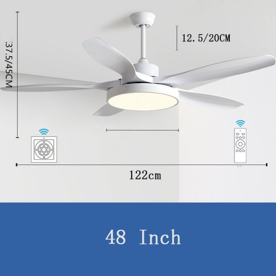 NEW Style 48 Inch Modern Indoor Energy Saving ABS Blades Ceiling Fan With Led Light Suitable For Summer And Winter