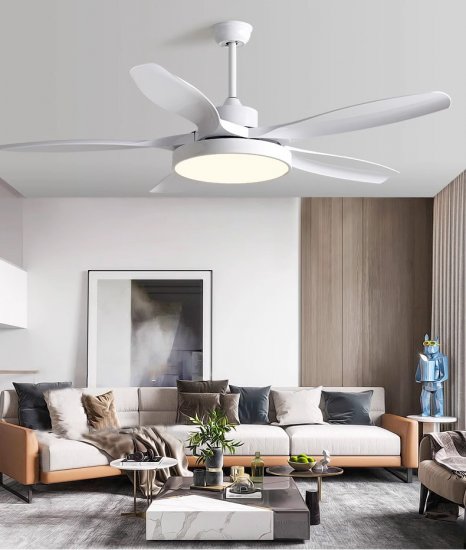 NEW Style 48 Inch Modern Indoor Energy Saving ABS Blades Ceiling Fan With Led Light Suitable For Summer And Winter