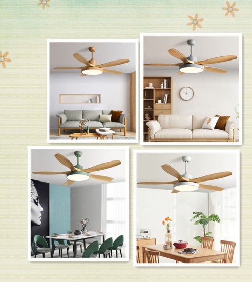 NEW Style 48 Inch Modern Indoor Energy Saving ABS Blades Ceiling Fan With Led Light Suitable For Summer And Winter