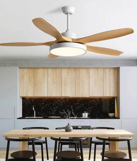 52 Inch 5 ABS Blades Fan High Speed Dc Motor Frequency Conversion Remote Control Modern Ceiling Fan