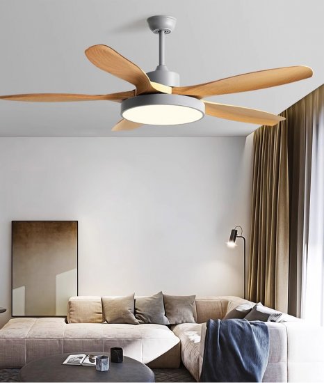 Low Noise 60 Inch ABS Blade Home Decorative Remote Control Mute Bldc Led Ceiling Fan With Light