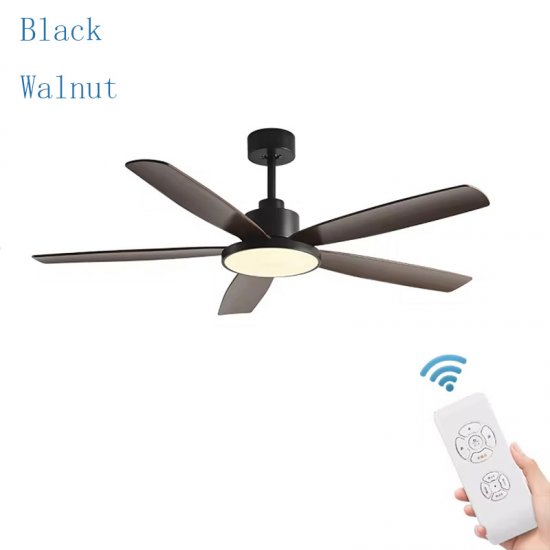 Modern Decorative 72 Inch ABS 5 Blades DC Remote Control Led Ceiling Fan With Light