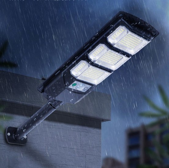 Solar Street Light Home Outdoor Waterproof Human Body Sensing Intelligent Remote Control Three-sided Lighting Solar Street Light