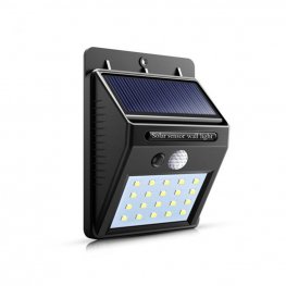 Solar Light Outdoor 20 LED Wall Lamp Human Body Sensor 3 Mode Waterproof Garden Decor Street Lights Sunlight Powered