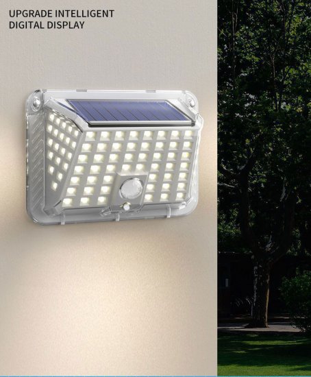 Solar Power Wall Light Motion Sensor Waterproof Outdoor Garden Lamp LED Exterior Lights Path Spotlights Sunlight Street Lighting