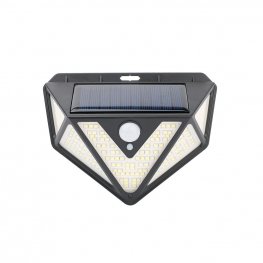 New 166LED Solar Wall Lamp, Five Side Luminous Solar Human Body Sensing Lamp, Courtyard Wall Lamp, Stair Lamp