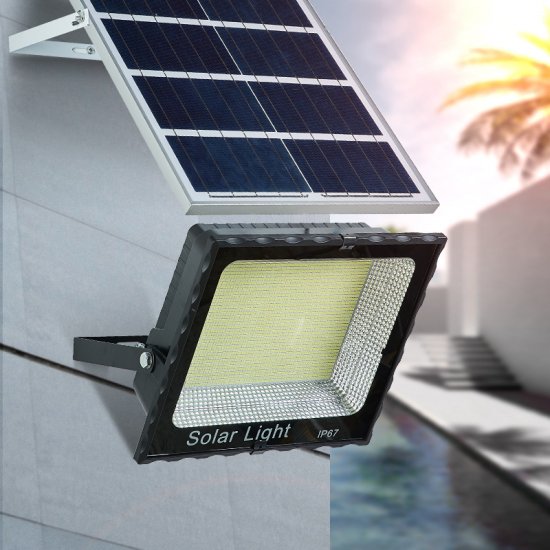 Super Bright Solar Flood Lights with Remote Control 40W-60W-100W Solar Powered LED Spotlight Outdoor Waterproof Reflector Solar