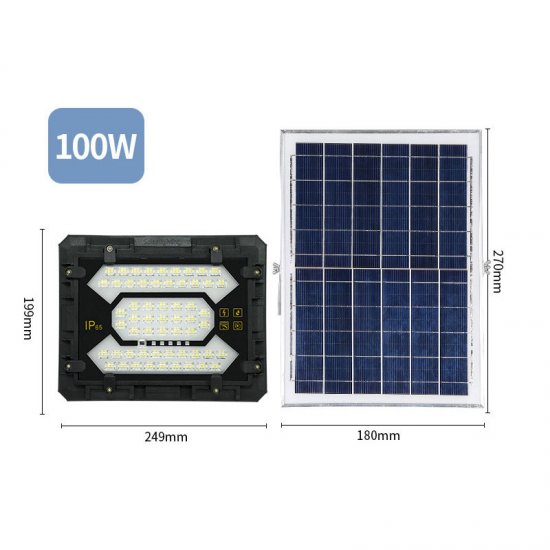 114LED Solar Light Outdoor Waterproof with Motion Sensor Floodlight Remote Control 3 Modes for Patio Garage Backyard