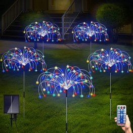 NEW 120LEDs Solar Fireworks Lights Outdoor Waterproof Solar Garden Lights 8 Lighting Modes Lawn lights garden decoration