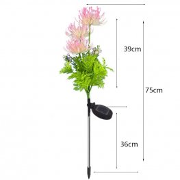 Solar-powered Bana flower lawn lamp, outdoor waterproof dandelion ground lamp, garden yard decorative landscape lamp