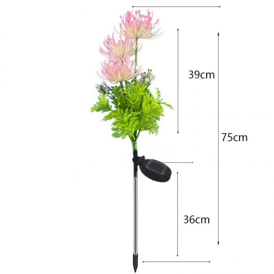 Solar-powered Bana flower lawn lamp, outdoor waterproof dandelion ground lamp, garden yard decorative landscape lamp