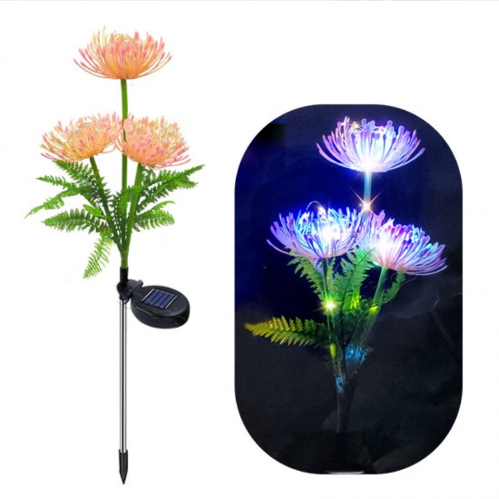 Solar-powered Bana flower lawn lamp, outdoor waterproof dandelion ground lamp, garden yard decorative landscape lamp