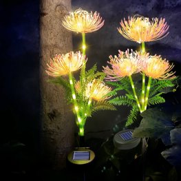 Solar-powered Bana flower lawn lamp, outdoor waterproof dandelion ground lamp, garden yard decorative landscape lamp