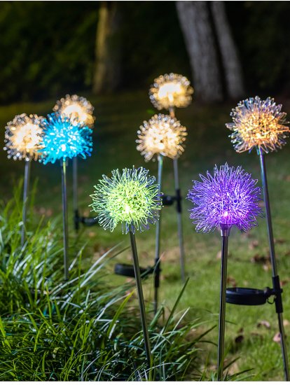 Solar Outdoor Courtyard Dandelion Glowing Ball Terrace Garden Decoration Villa Layout Ground Insertion Lawn Light